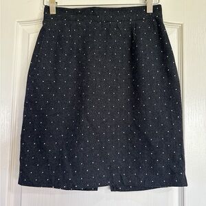 Vintage United Colors of Benetton Wool Polka Dot Skirt IT 42 US S Made in Italy